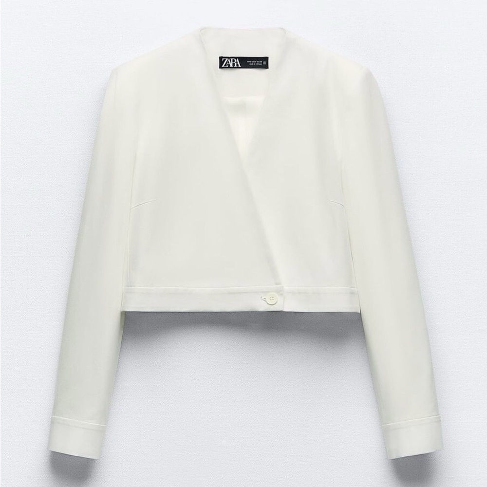 Zara White linen top
